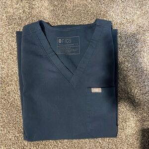 FIGS Dark Harbor V-Neck Scrub Top